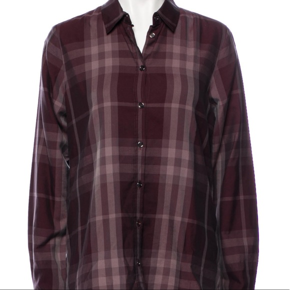 Burberry Brit Plaid Print Top - Picture 1 of 17